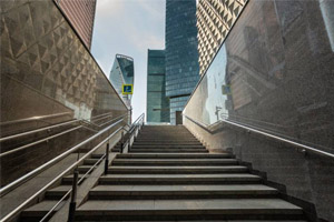 Первый подземный переход в Москва-сити
